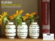 Kahler(ケーラー) オマジオ フラワーミニベース3個セット／シルバー