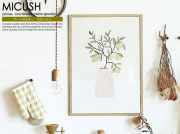 アートポスター　MICUSH POTTERY AND FLOWERS-LEMON BRANCH