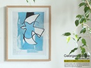 アートポスター　ジョルジュ・ブラック 「L'oiseaux bleu et gris」