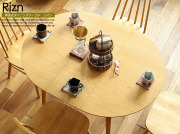 円形 伸長式ダイニングテーブル　Rizn(リズン)　ナチュラルタイプ