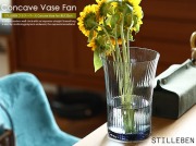 STILLEBEN フラワーベース Concave Vase Fan 高さ20cm　Atlantic Blue