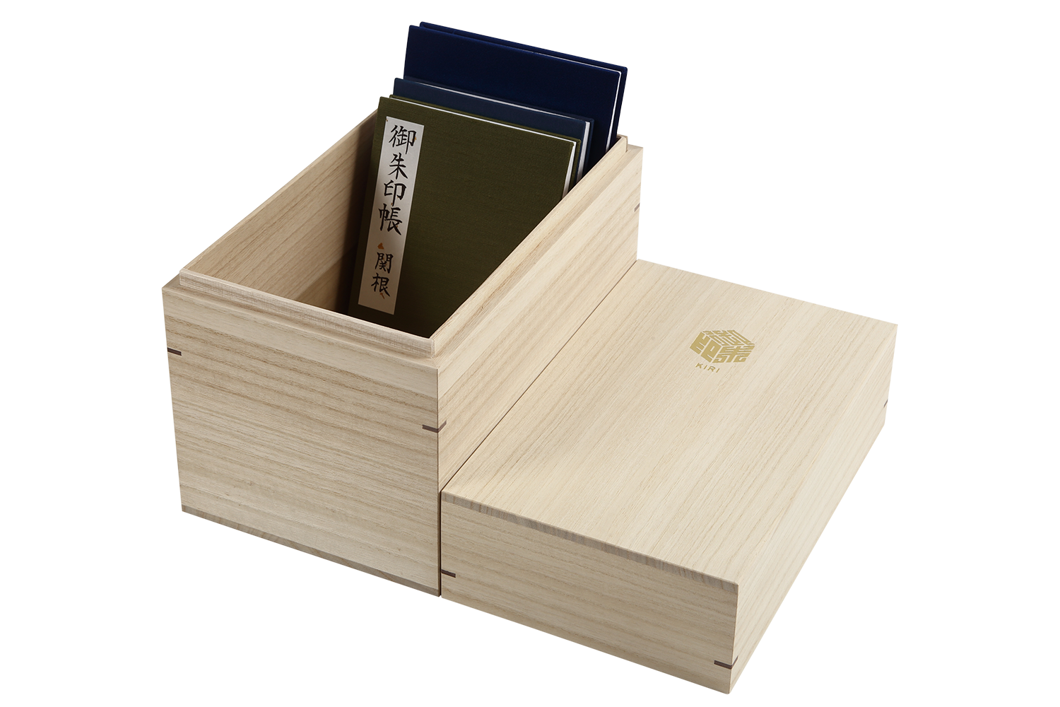 御朱印帳収納桐箱　１2冊用　印籠（インロウ）式桐箱