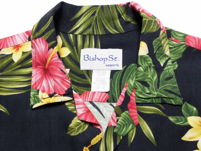 blu4036 Bishop St. ビショップストリート 黒地レーヨンの深紅の
