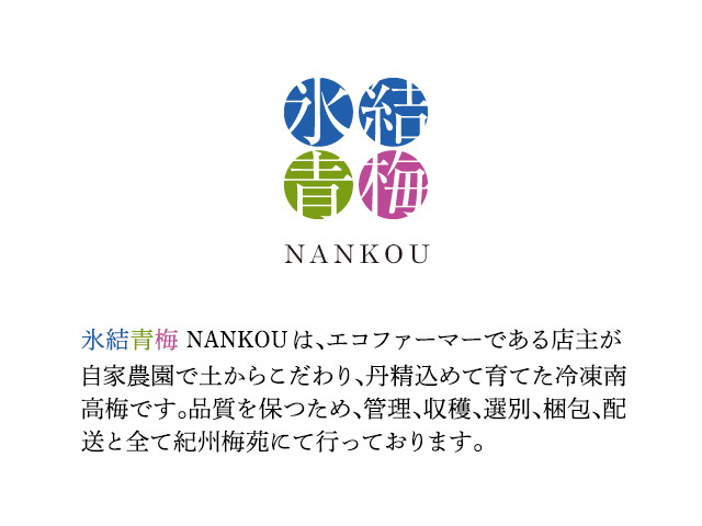 冷凍梅 氷結青梅「NANKOU」厳選南高梅 2Lサイズ 2kg｜南高梅の農家直送