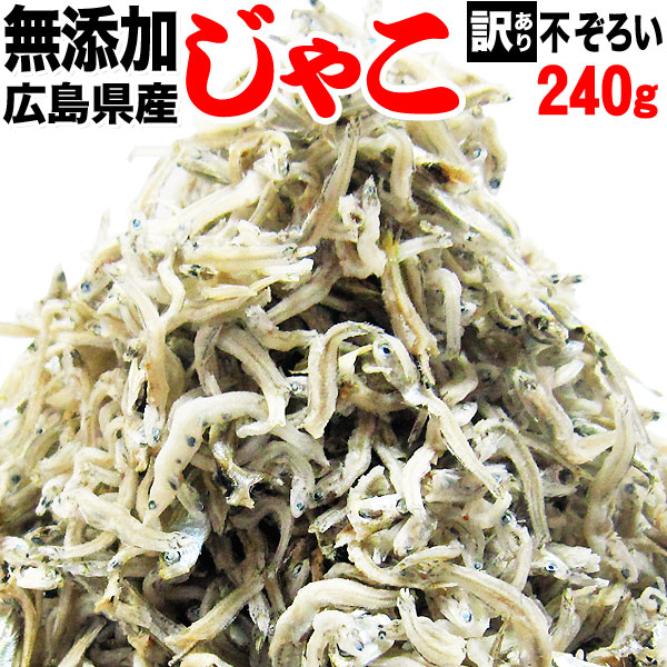 ちりめんじゃこ 240g 大きい 無添加 無選別 訳あり 広島県産 広島県産