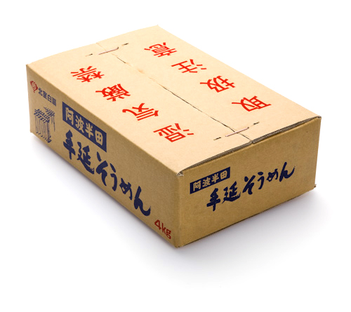 半田手延べそうめん ダンボール箱（竹）太口4kg
