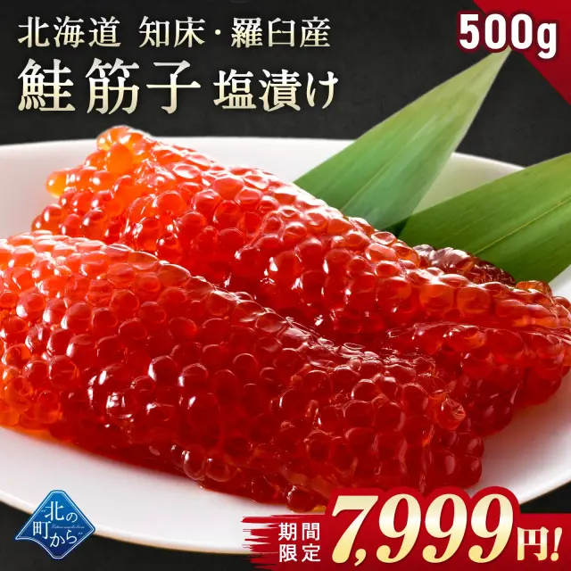 【期間限定42％OFF！13,800円⇒7,999円】鮭筋子 北海道 知床・羅臼産 500g 塩漬け 熟成されたコクや旨味！ すじこ スジコ 筋子 国産【5月31日まで】