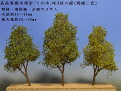 鉄道模型用】きたろく高品質樹木模型「Nの木」No.8秋の緑（褐緑