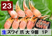 23)極上生本ズワイガニ 爪　大サイズ 9個