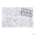 [12個組]【子どもイースター工作キット E-22】Color Your Own イースター ランチョンマット