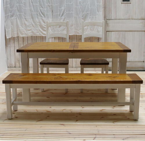 ダイニングセット 4点セット（テーブル+チェア2脚+ベンチ1脚）