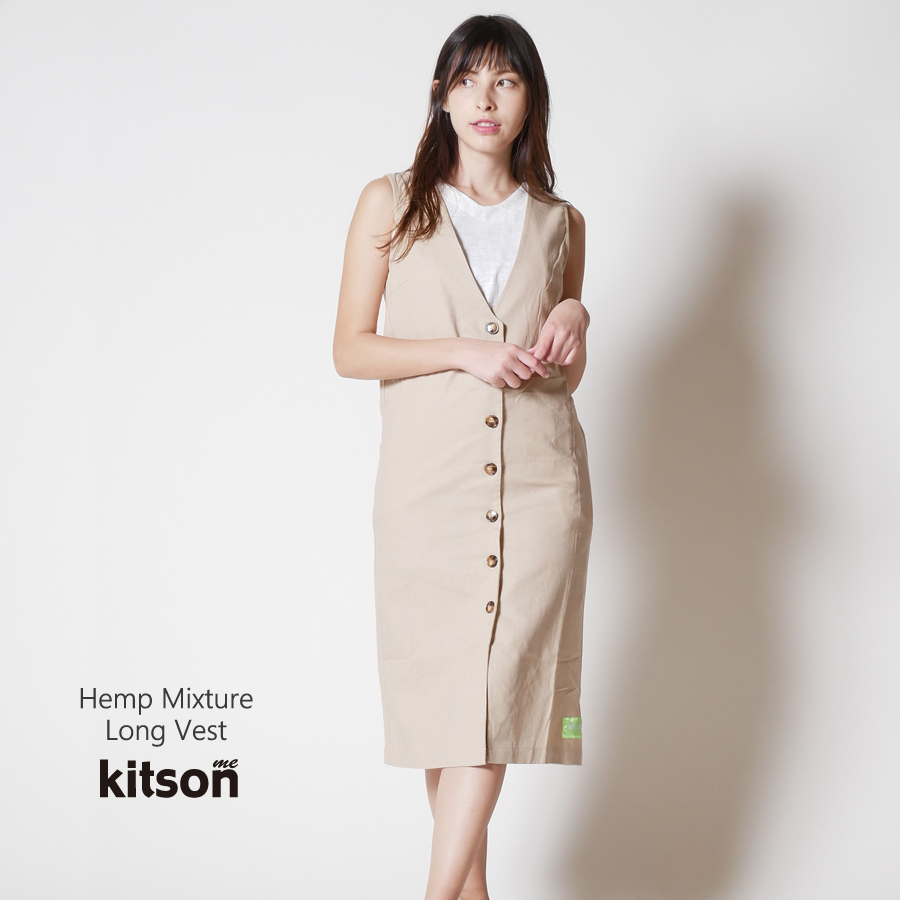 kitson me　麻混ロングベスト