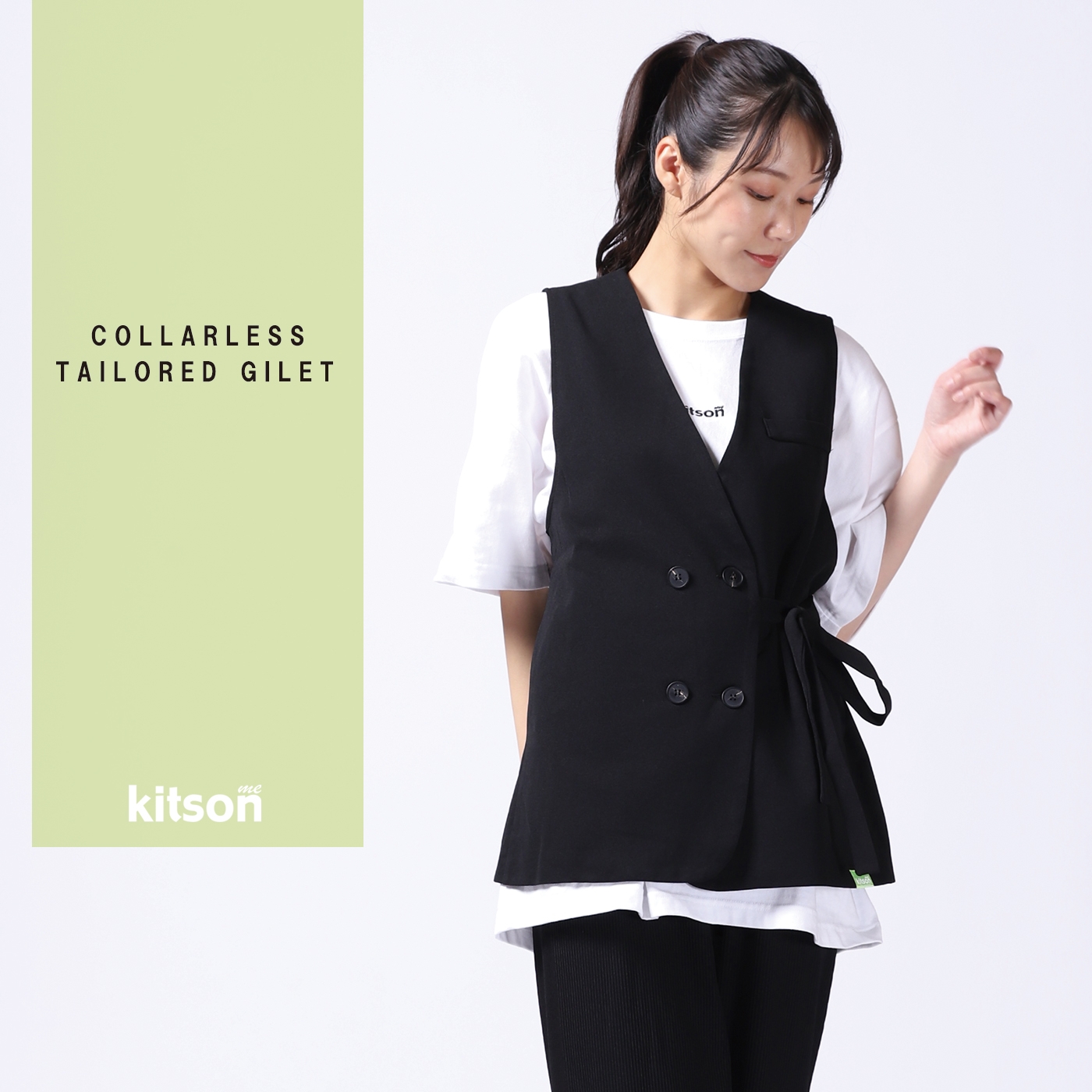 kitson me ノーカラー テーラードジレ