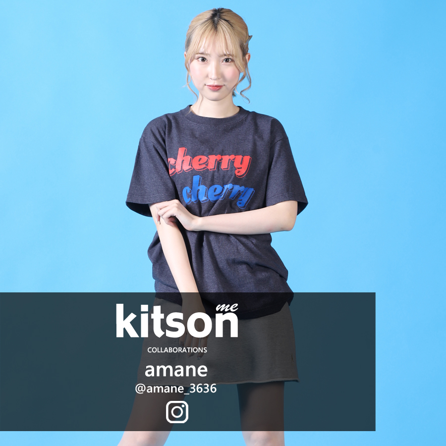 amane×Kitson me  コラボ半袖Tシャツ