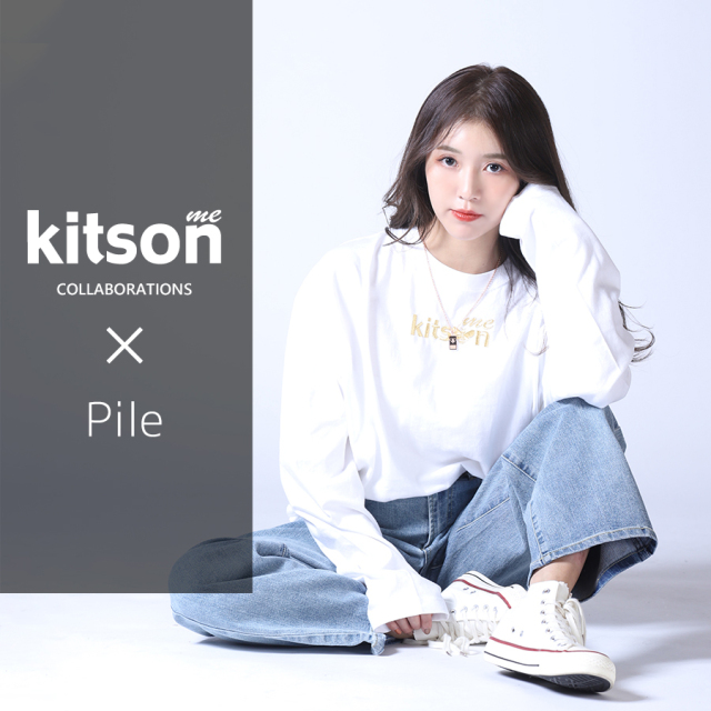 Pile×Kitson me  コラボ長袖Tシャツ