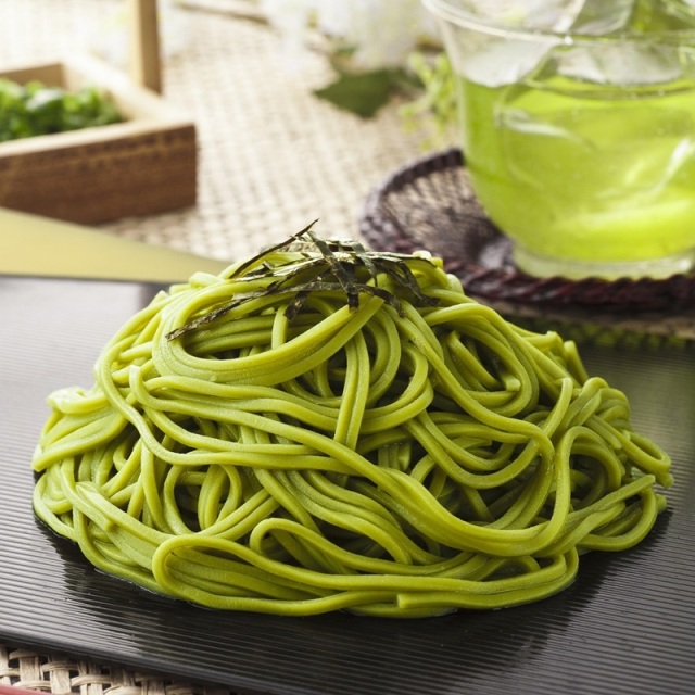 宇治抹茶そば 3袋入り/6人前分 【無着色・国産小麦粉、そば粉使用