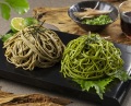 国産小麦粉使用茶そば