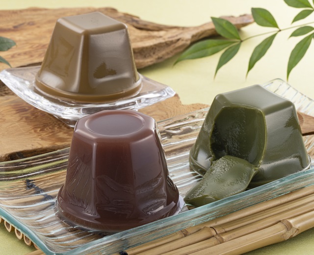 夏季限定水ようかんとプリン