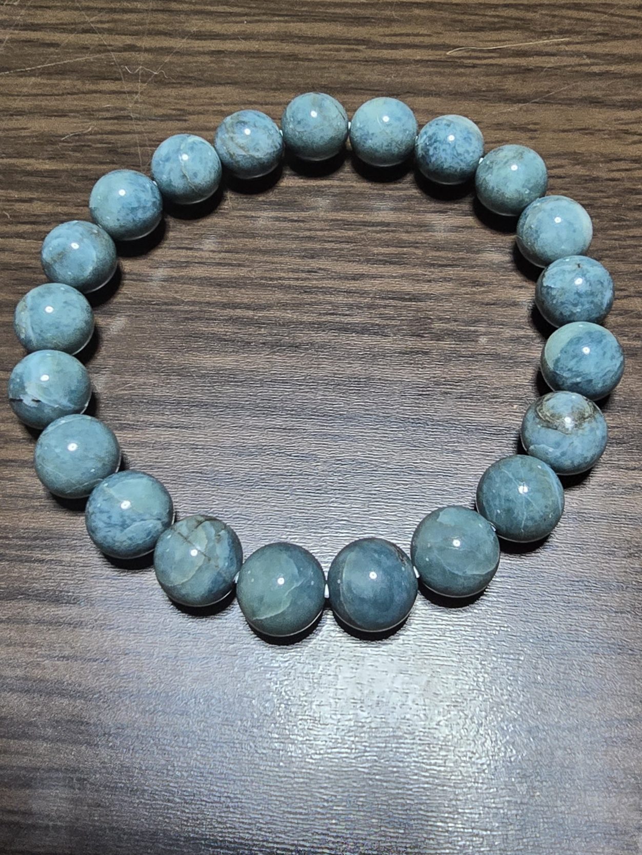 糸魚川産　高級ブレスレット 青　10mm