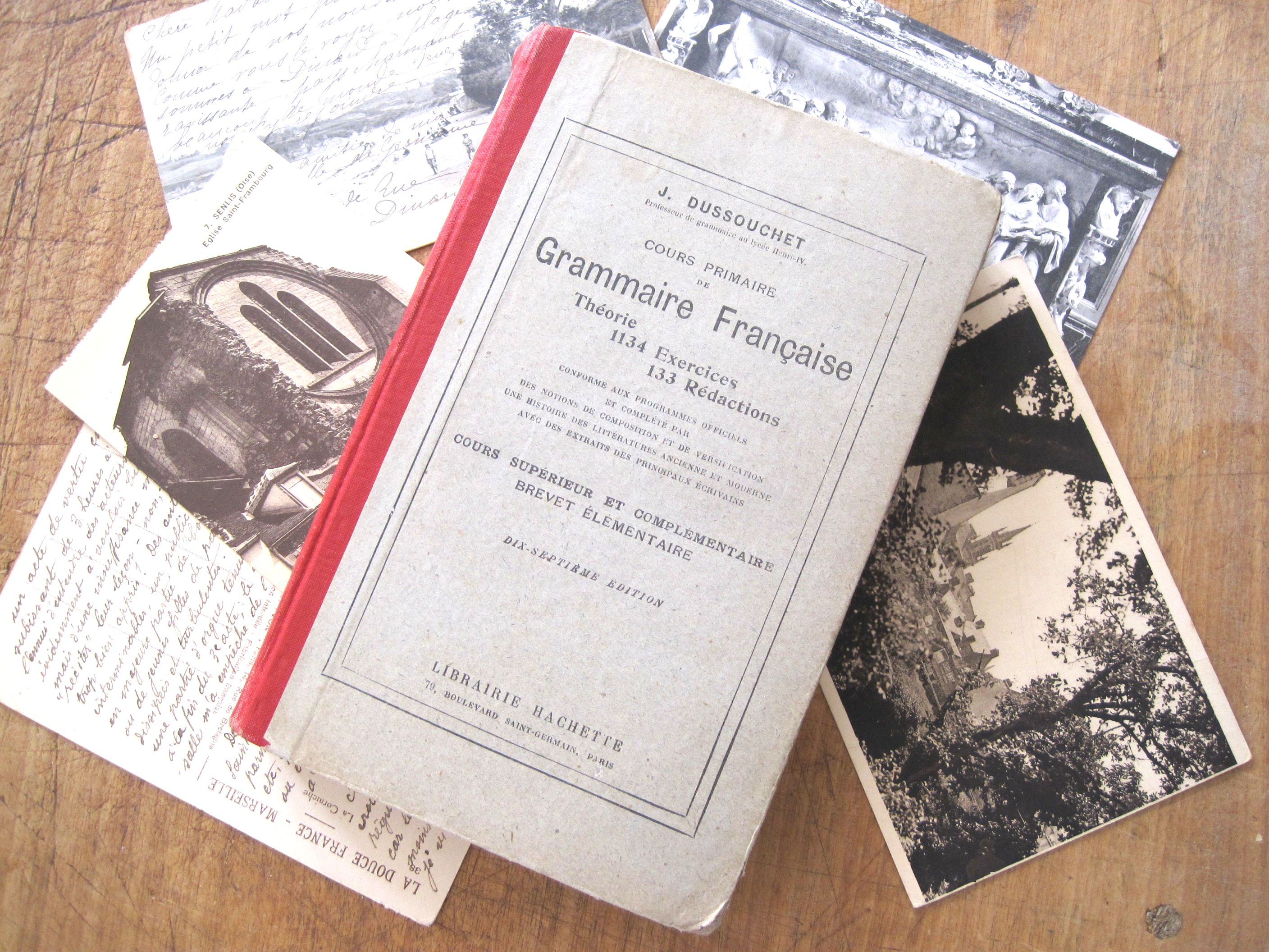フランスアンティーク　フランス語文法テキスト　Ｇｒａｍｍａｉｒｅ　Ｆｒａｎｃａｉｓｅ