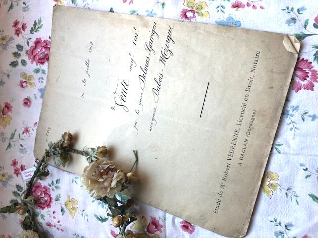 フランスアンティーク　古文書マニュスクリ　1905年　7ページ