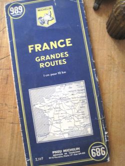 フランスアンティーク　ミシュランロードマップ　FRANCE GRANDES ROUTES　no.９８９