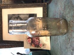 フランスアンティーク　ボトル瓶 フランスアンティーク蓋付陶器ボトルW1(K-ce 237)<span style=