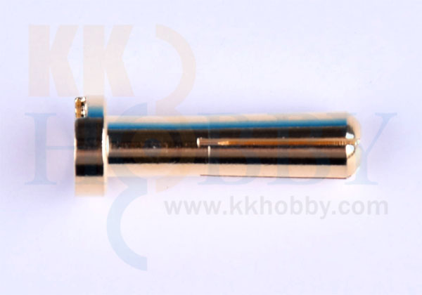 【先割れタイプ（丸皿型）】 4mmゴールドコネクター（オス）