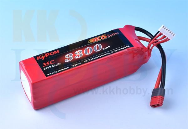リポバッテリー KYPOM K6 22.2V 3300mA 35C-70C
