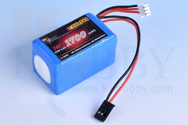 受信機用LiFeバッテリー KKHOBBY 6.6V 1700mA