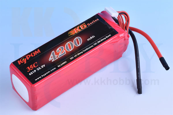 リポバッテリー KYPOM K6 22.2V 4200mA 35C-70C