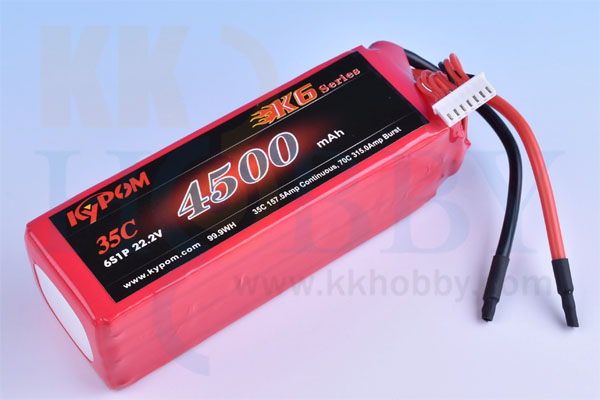 KK HOBBY】 バランス充電端子付 リポバッテリー KYPOM K6 22.2V