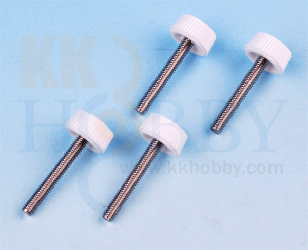 ポリカーボネード+ステンレスつまみねじ（M3x20mm）  ４個入