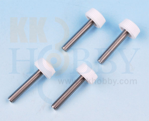 ポリカーボネード+ステンレスつまみねじ（M4x20mm）  ４個入