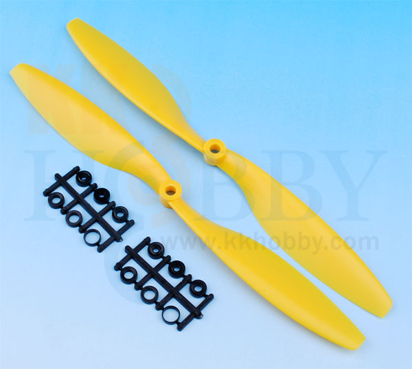 GENFAN　プロペラ1045（正・逆ピッチセット）：イエロー