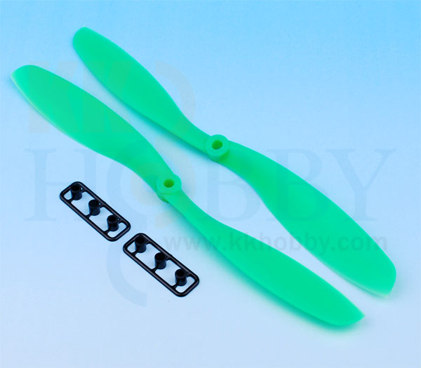 GENFAN　プロペラ8045（正・逆ピッチセット）：グリーン