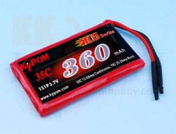 KK HOBBY】 リポバッテリー KYPOM K6 3.7V 360mA 35C-70C
