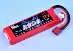 KK HOBBY】 ハイボルテージ KKHOBBY 7.6V 2200mA 35C-70C リポ