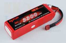 ラジコン用　リポ　Kypom 3S 6000mAh 35C KK HOBBY】 バランス充電端子付 リポバッテリー KYPOM K6 18.5V 3300mA