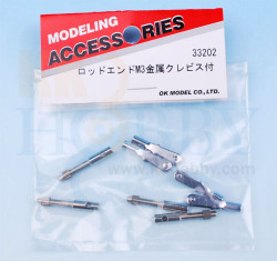 OK模型　PILOTロッドエンド M3 (金属クレビス付)