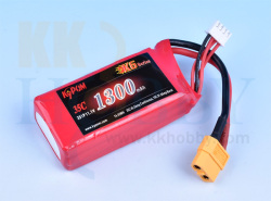 【XT60コネクター付】リポバッテリー KYPOM K6 11.1V 1300mA 35C-70C
