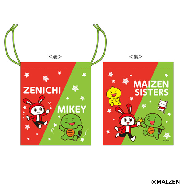 まいぜんシスターズ　巾着　ぜんいち＆マイッキー 4580560334259