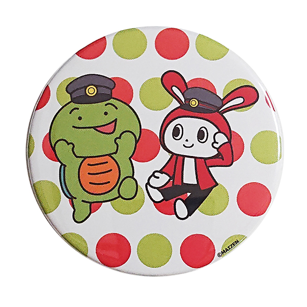 まいぜんシスターズ　缶バッヂ　ぜんいち＆マイッキー（駅員）