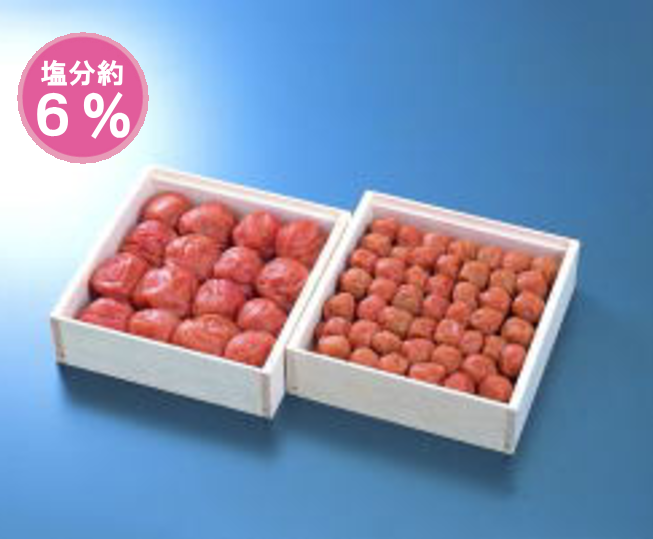 【送料無料】梅富久良セット　大梅380g・小梅350g（木箱）