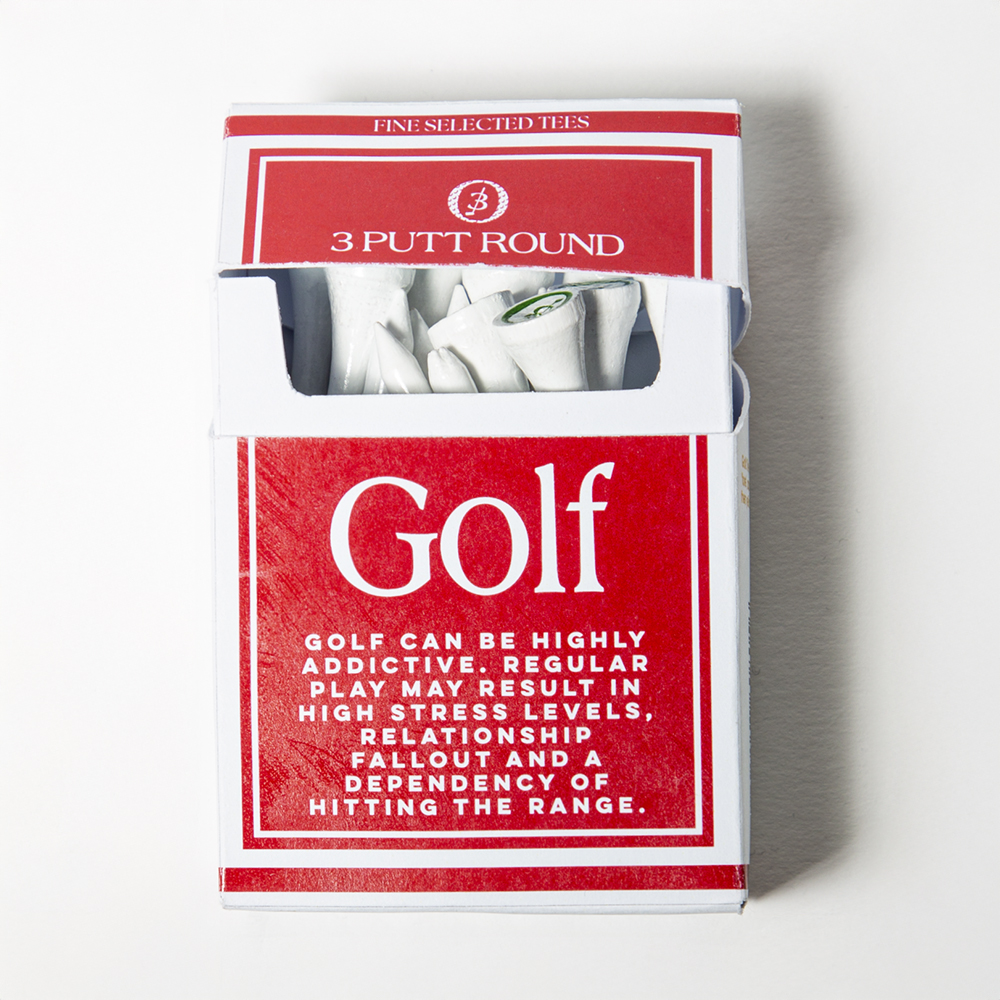 3 PUTT ROUND Addiction Tee Pack ティー Red レッド