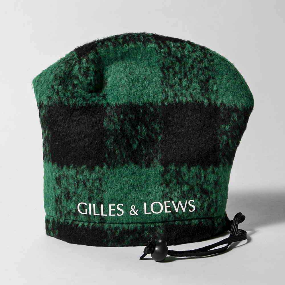 GILLES & LOEWS ジル＆ロウズ Iron Cover アイアンカバー Check Green/Black グリーン/ブラック