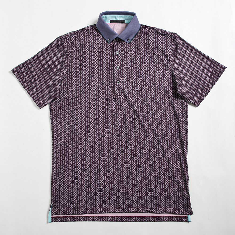 GREYSON Men's Feather Bone Polo Windflower