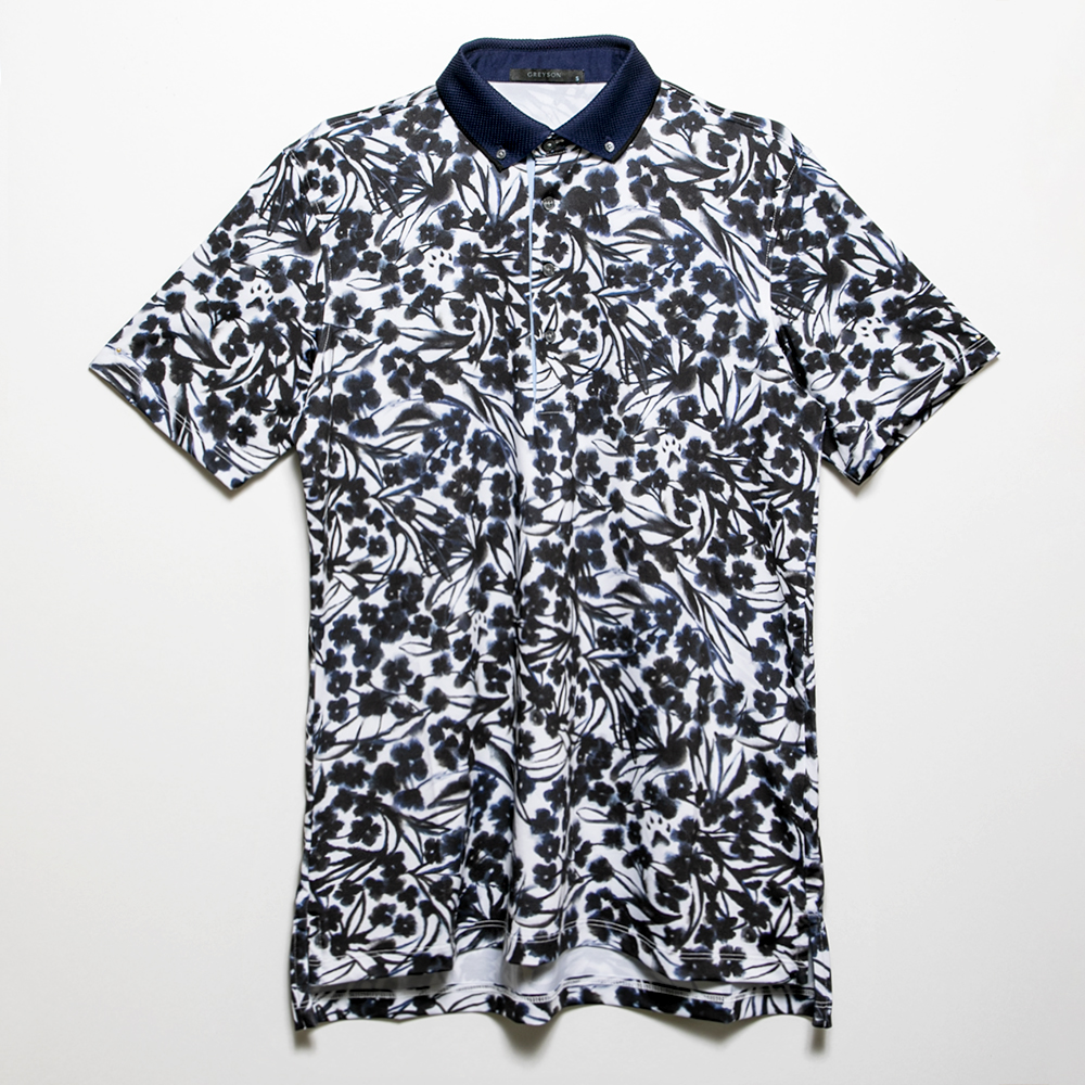GREYSON Men's Polo 男性用半袖ポロ Shadow Bloom Arctic ホワイト