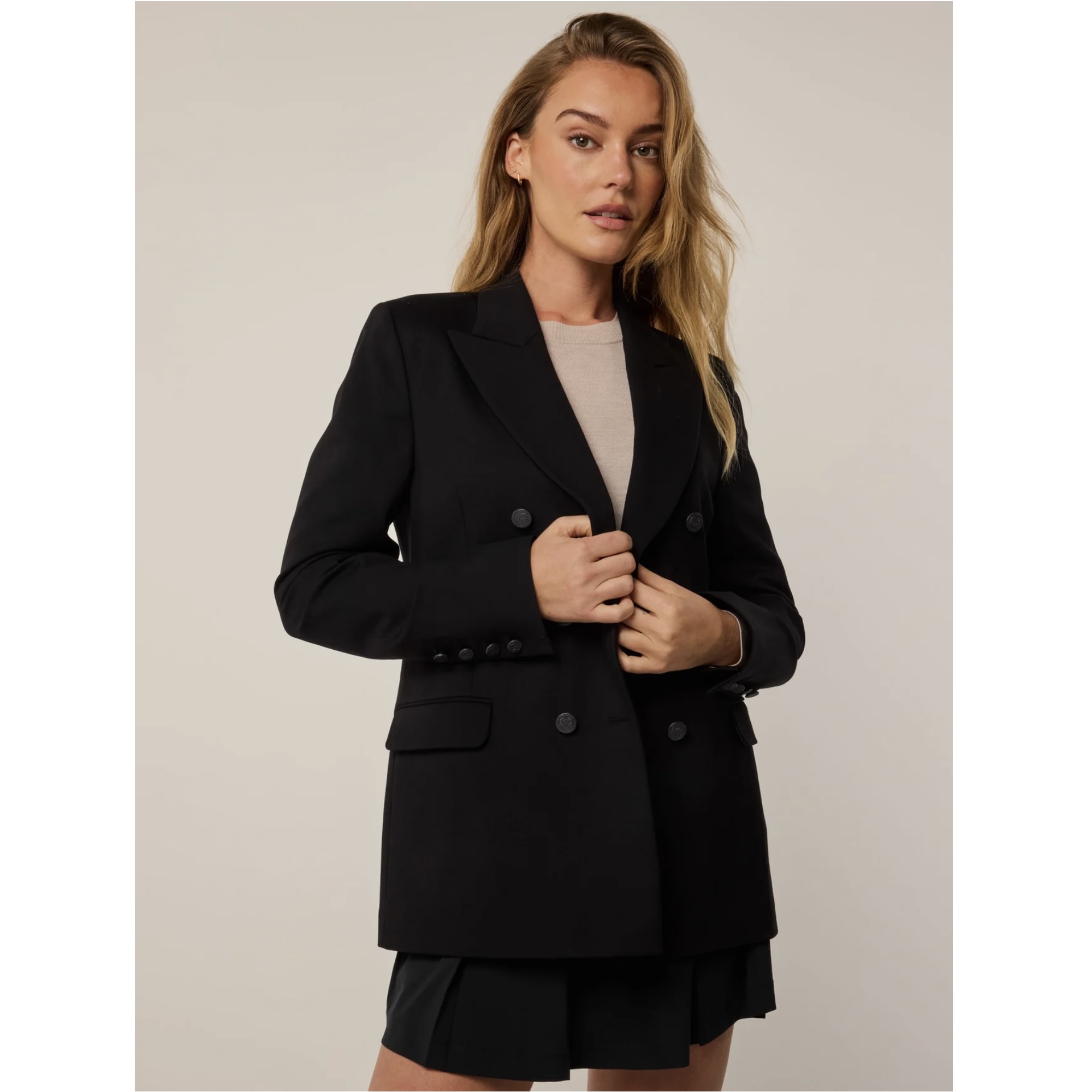 GREYSON Women's Drea Double Breasted Blazer Shepherd