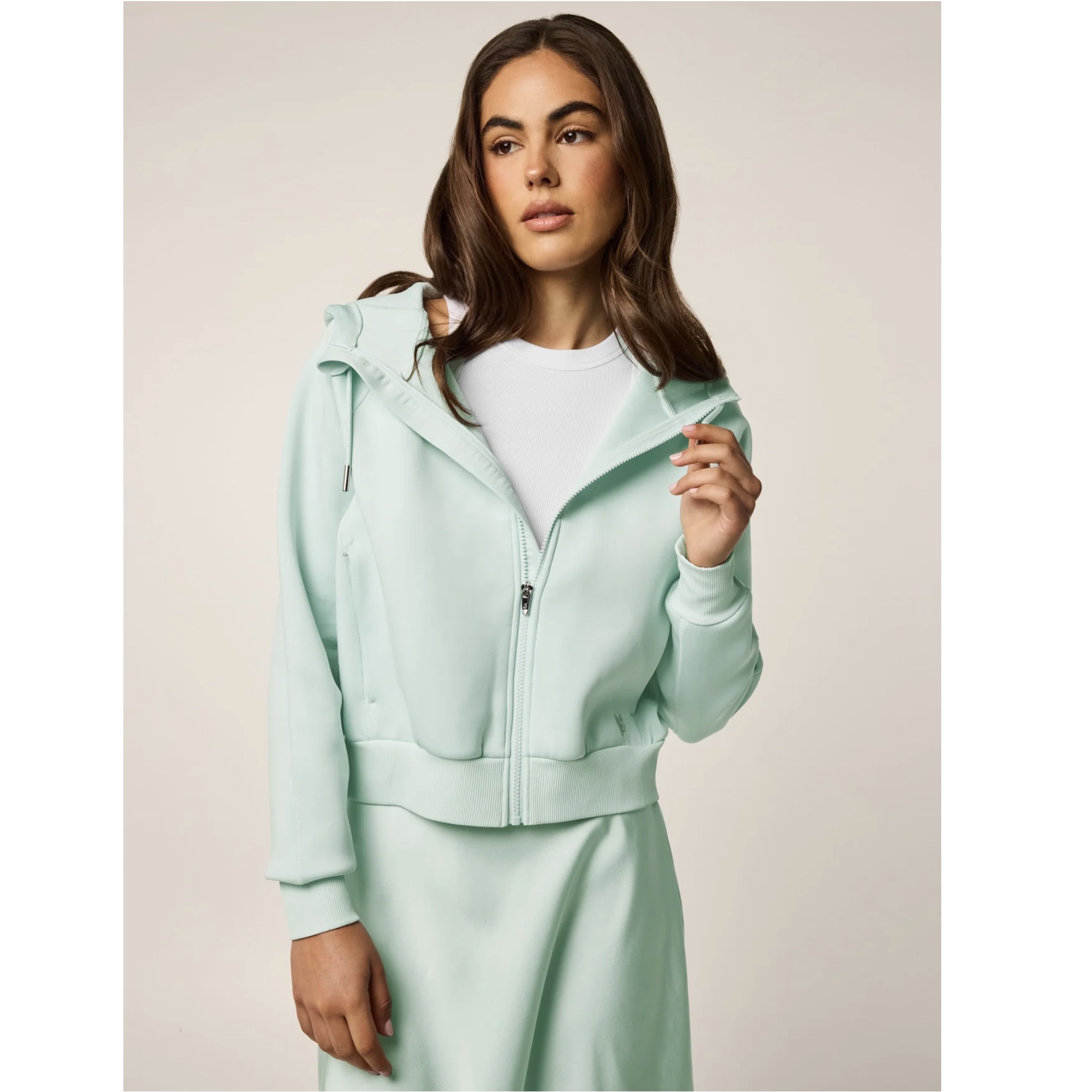 GREYSON Women's Full Zip Hoodie フルジップ フーディー Kristina Shore ミントブルー